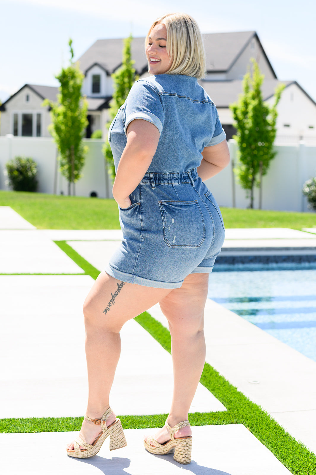 The Hibbard- Judy Blue Short Sleeve Romper