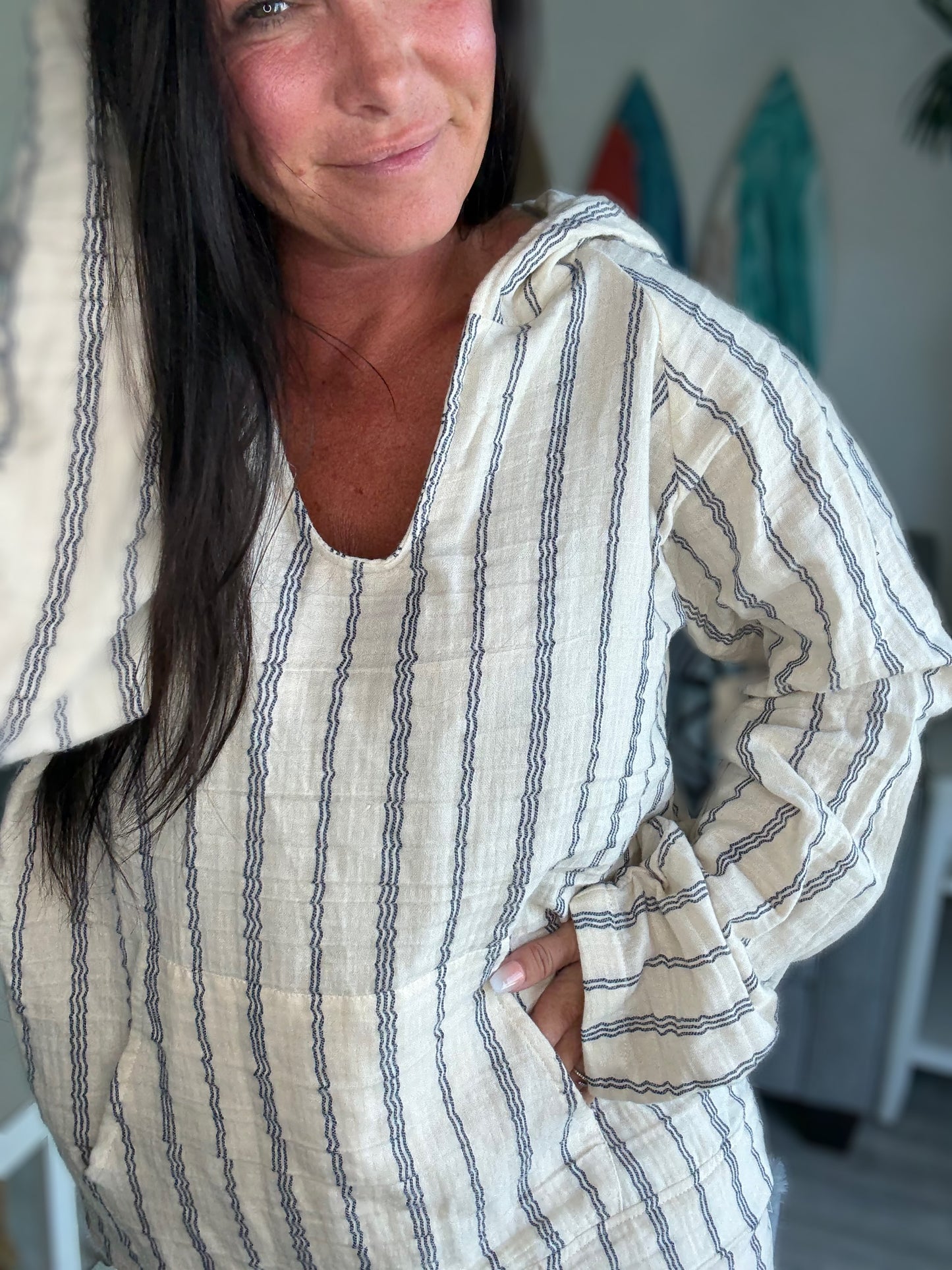 Sailor Stripe Baja Pullover s4567