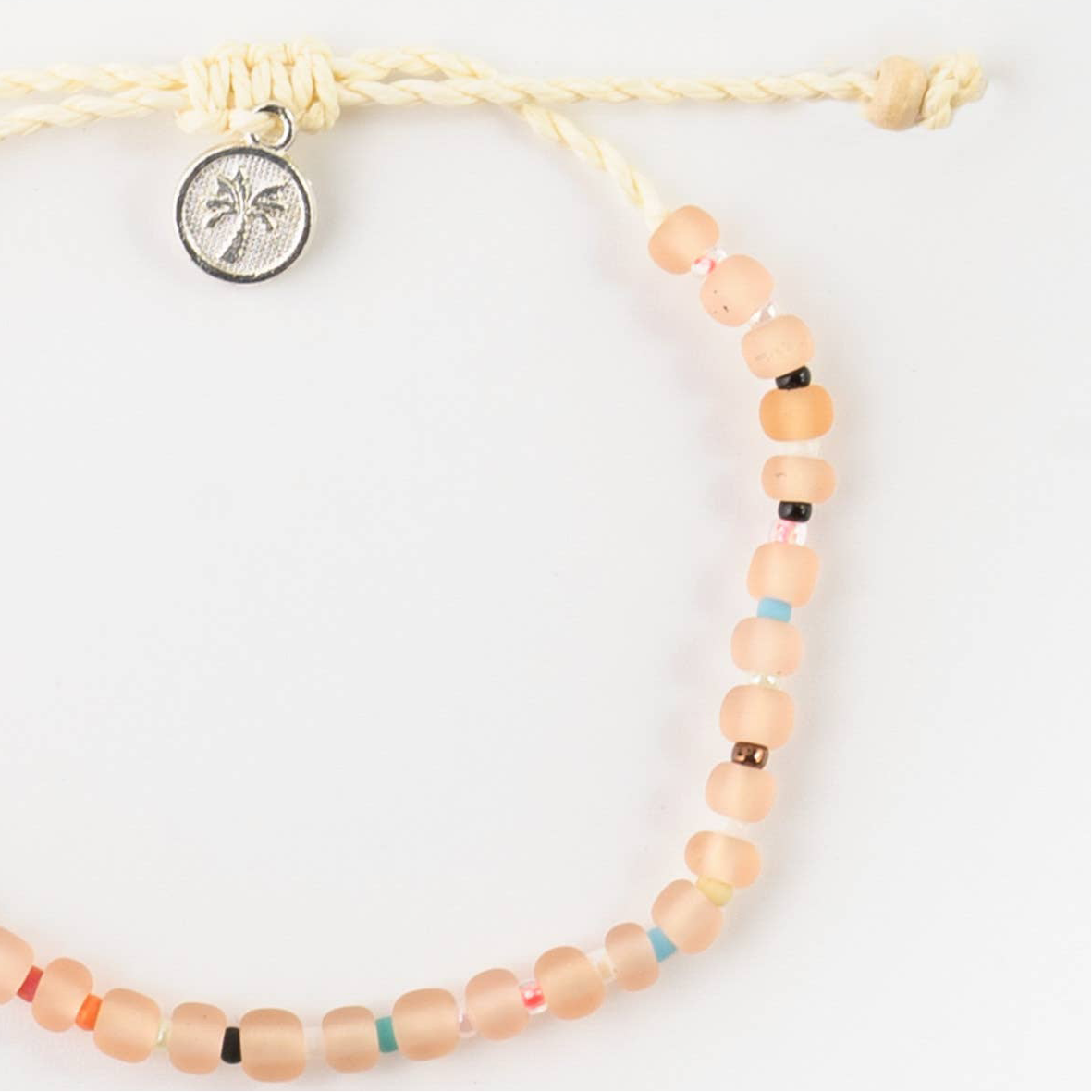 Peach Masceti Beaded Anklet