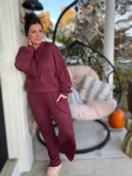 *Wine Fall Hooded Outfit