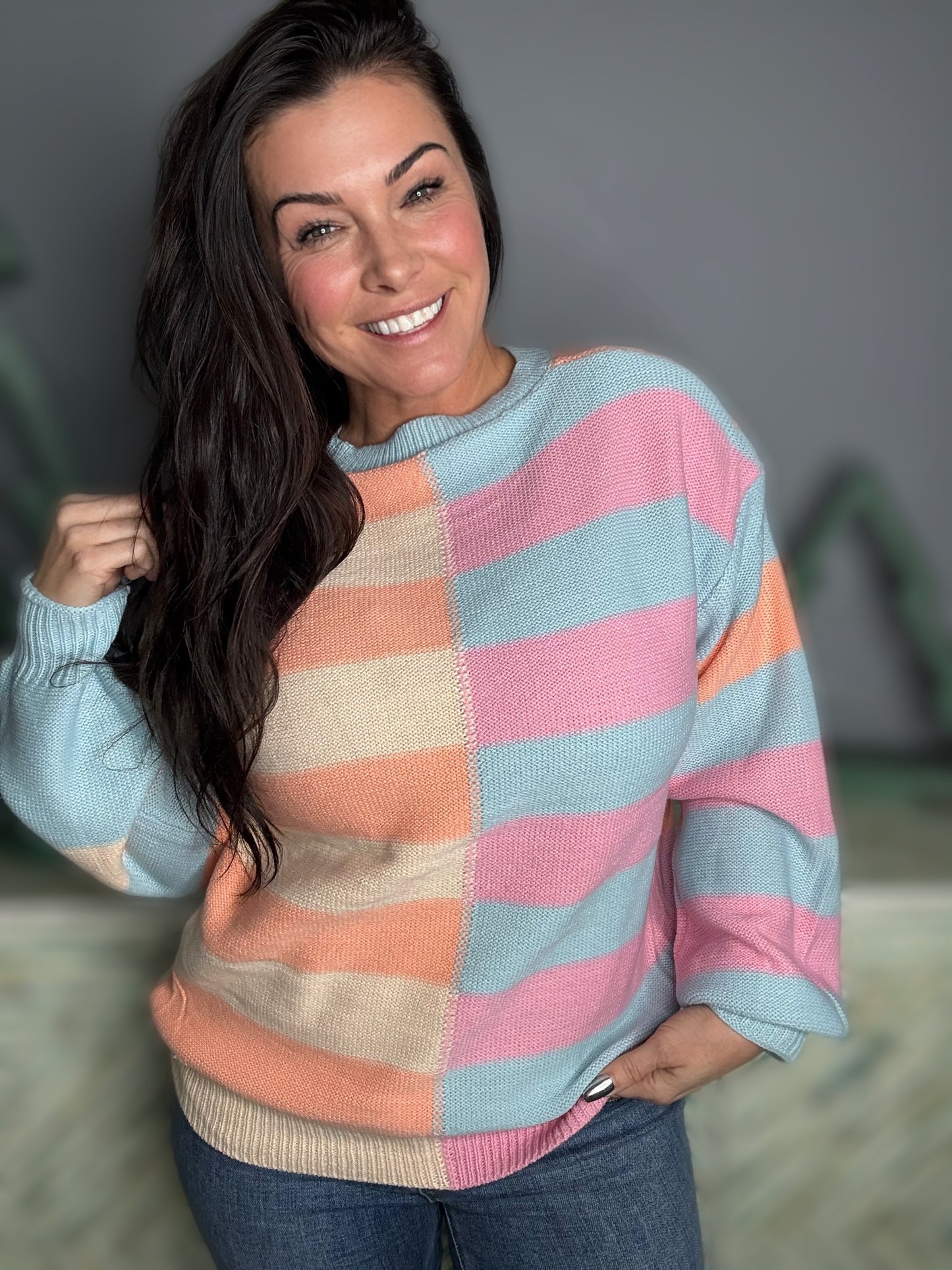 Peace of Mind Sweater- 2 Colors (Blush, Khaki)