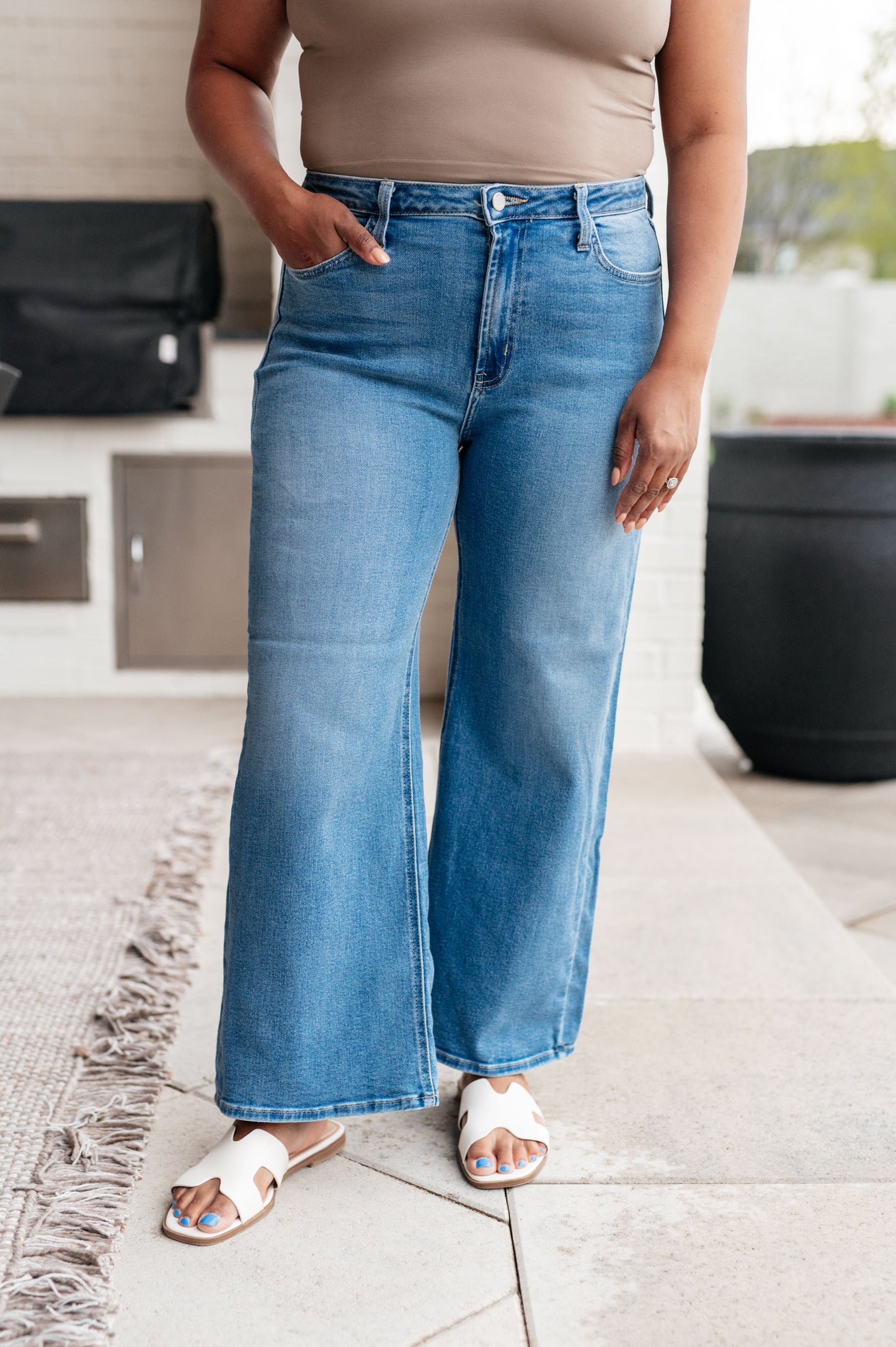 The Brooke- Wide Leg Crop Judy Blue Jeans