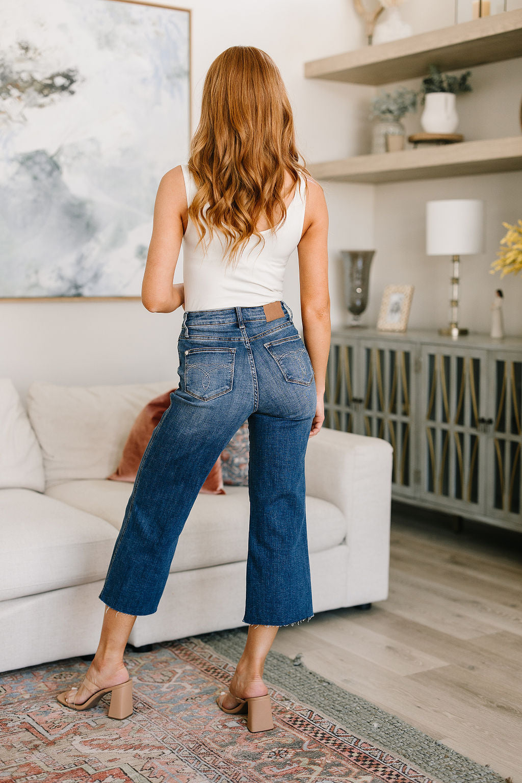 The Brooke- Wide Leg Crop Judy Blue Jeans