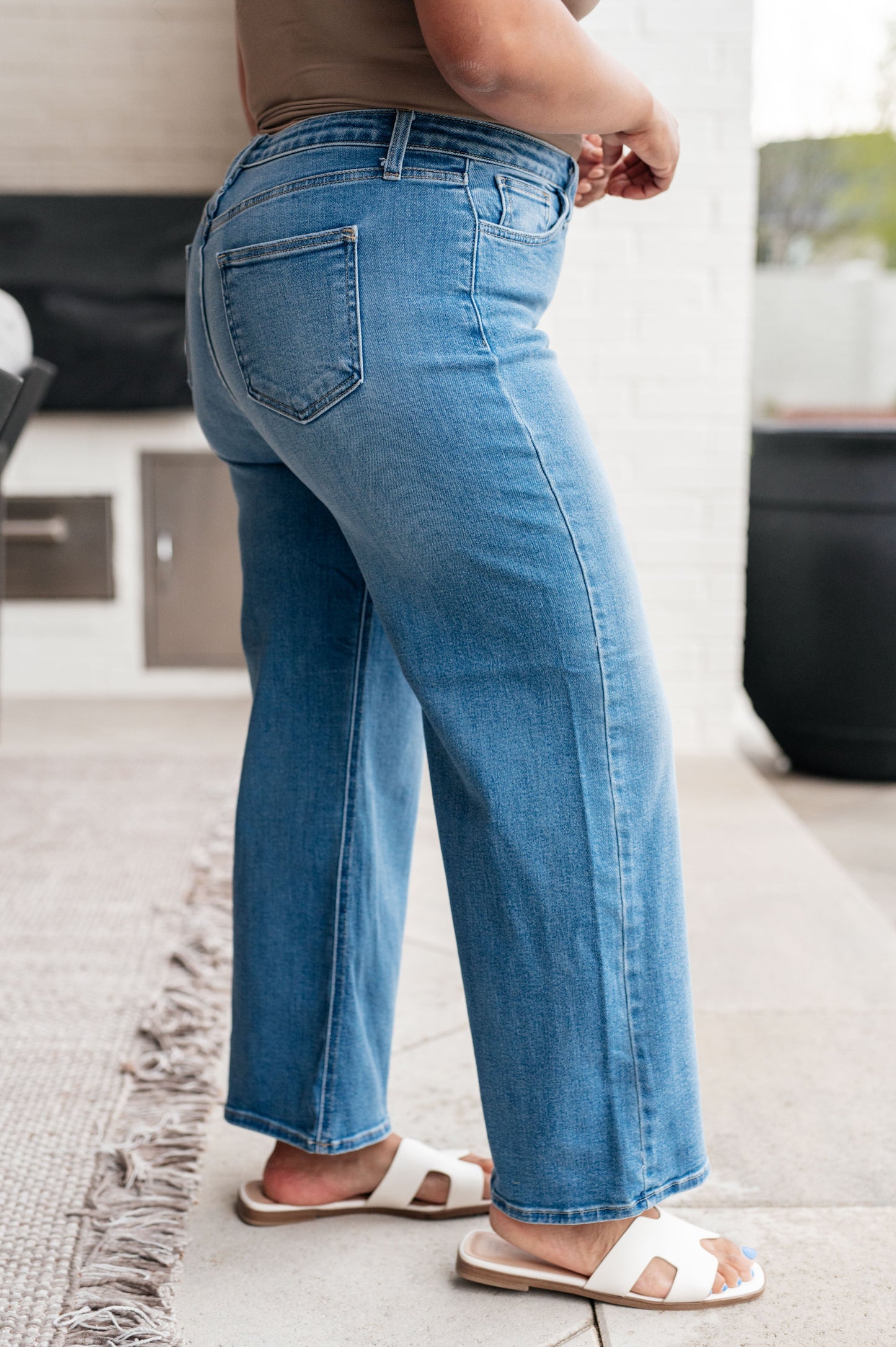 The Brooke- Wide Leg Crop Judy Blue Jeans