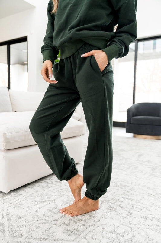 Ampersand Forest Green Never Better Fleece Lined Joggers