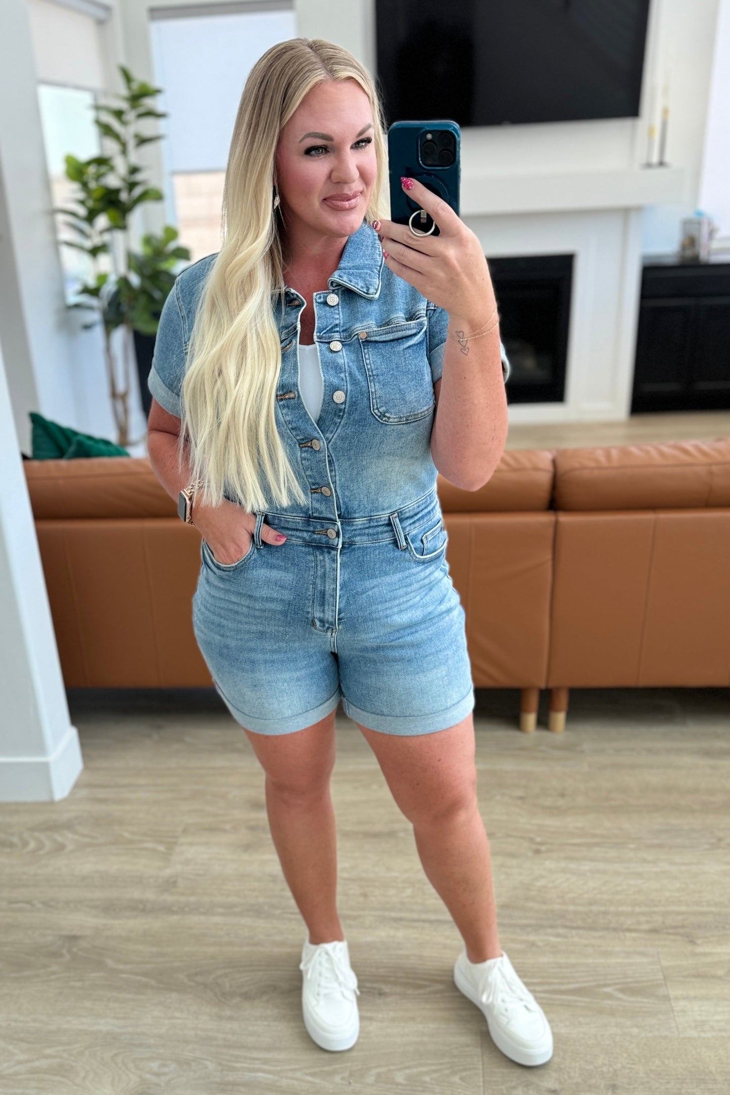 The Hibbard- Judy Blue Short Sleeve Romper