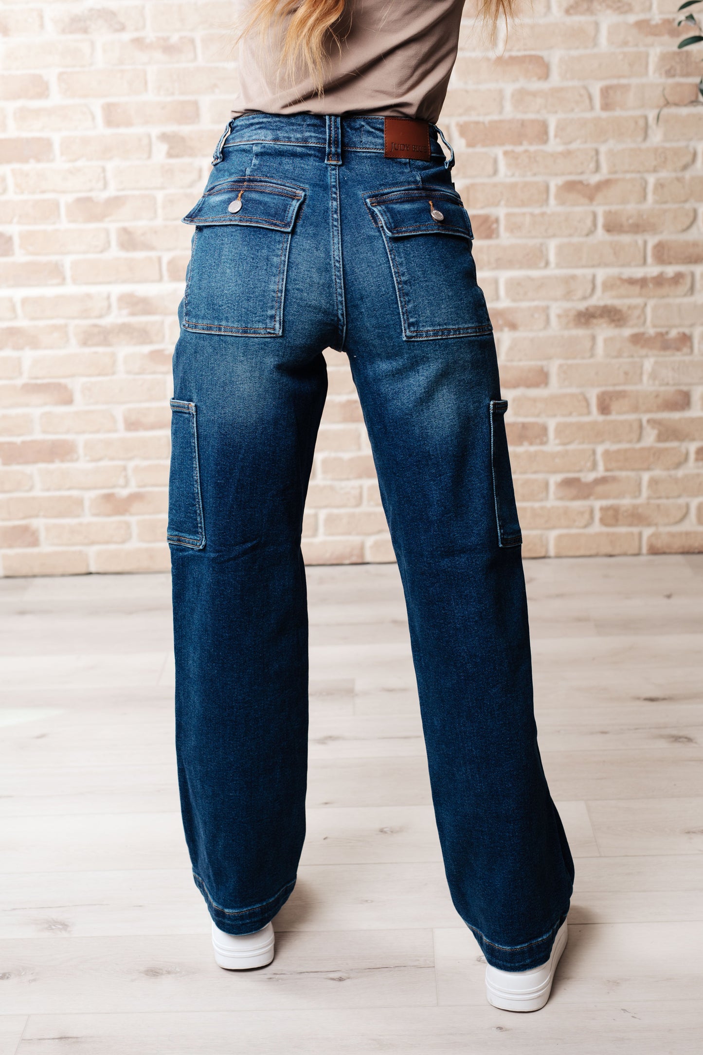 The Lesley- High Rise Cargo Straight Judy Blue Jeans