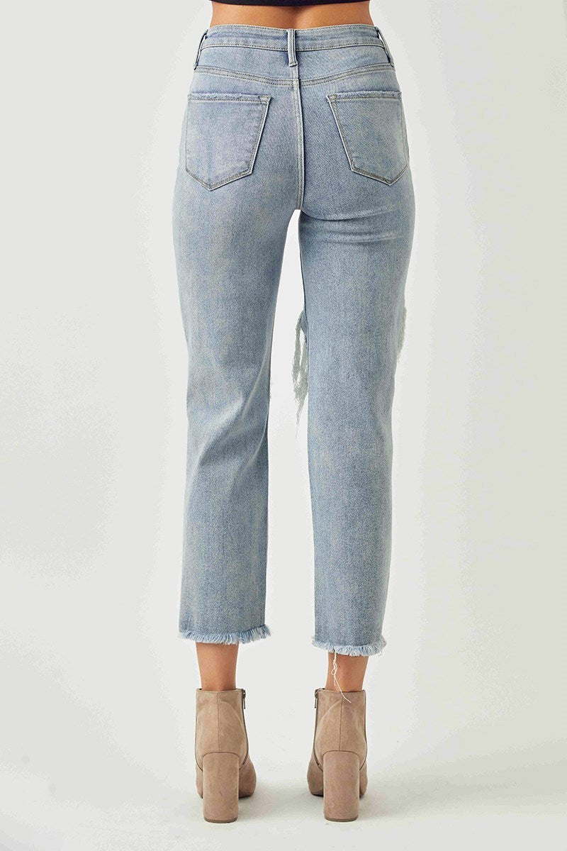 The Jazzlyn- RISEN Crop Straight Jeans