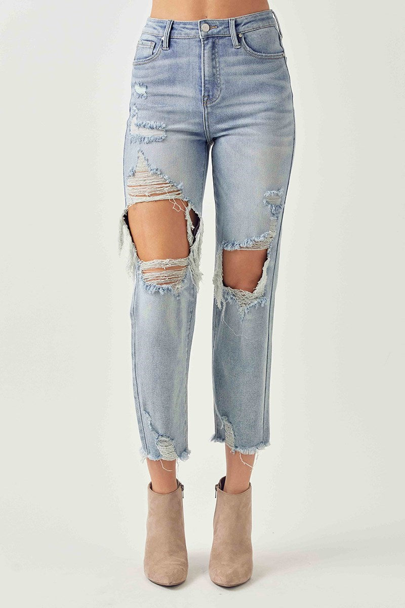 The Jazzlyn- RISEN Crop Straight Jeans