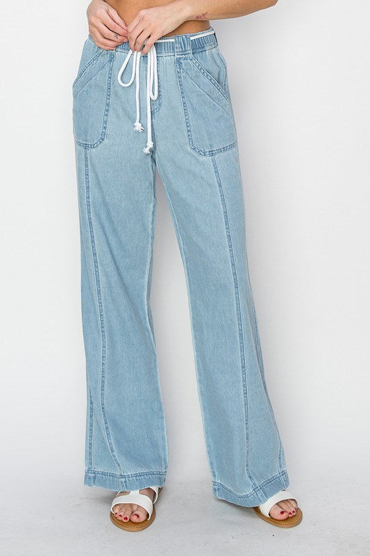 RISEN Straight Pull On Jeans