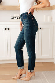 The Carleigh- High Rise Pull On Double Cuff Judy Blue Slim Jeans