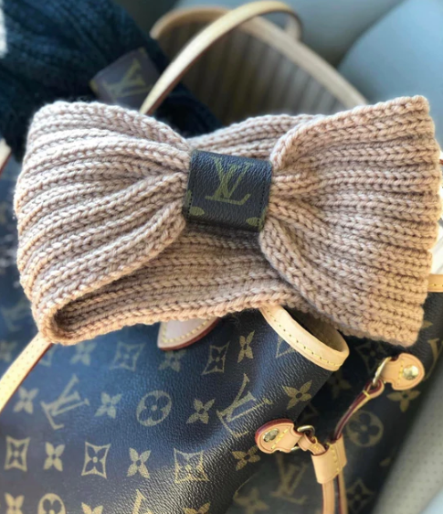 Genuine LV Logo Mocha Ear Warmer