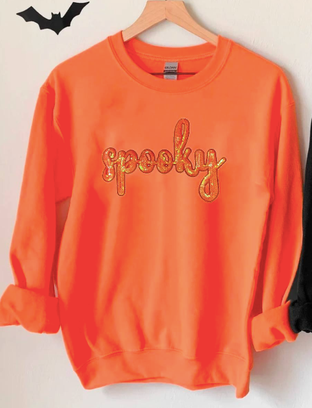 Orange Spooky Patch Sweatshirt
