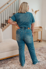 The Vanessa- Short Sleeve Judy Blue Jumpsuit