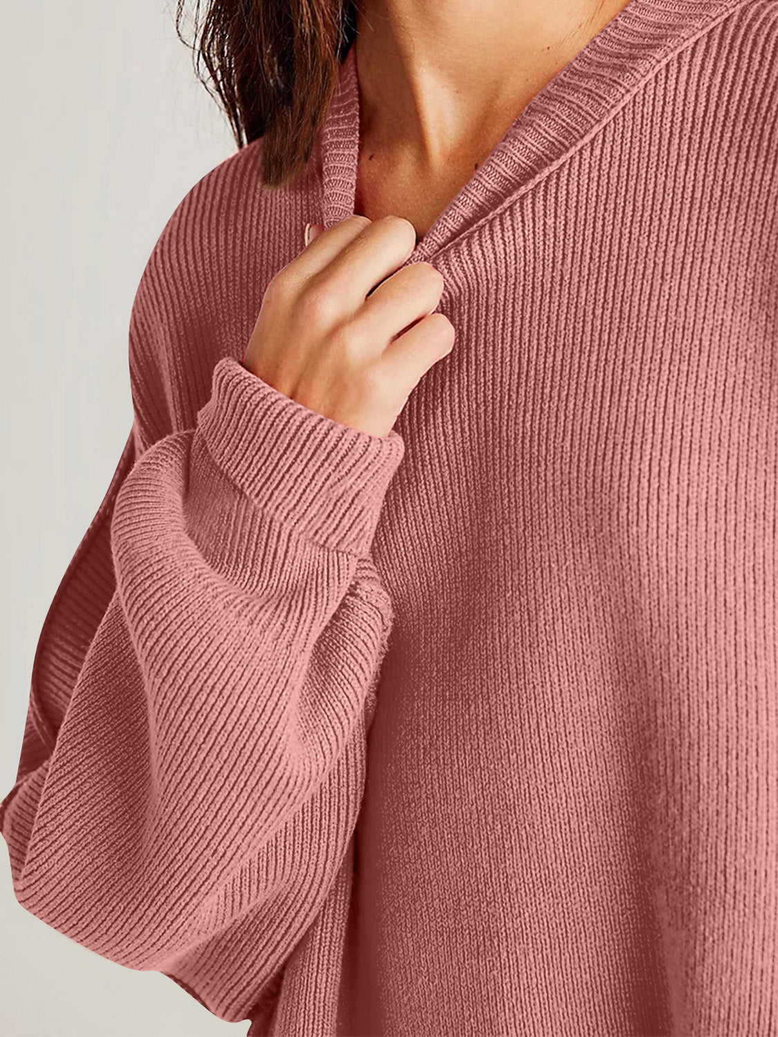 Side Slit Long Sleeve Sweater-12 Colors