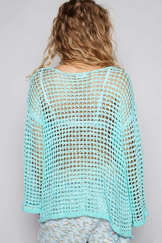 POL Perfectly Knit Top- Aqua Mint JSST88