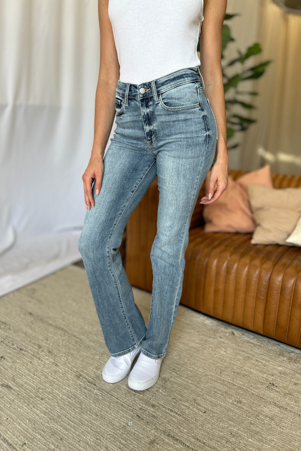 The Madison- Medium Rise Bootcut Judy Blue Jeans