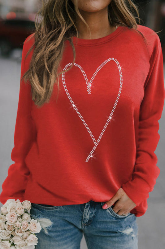 Valentine's Day Rhinestone Heart Top