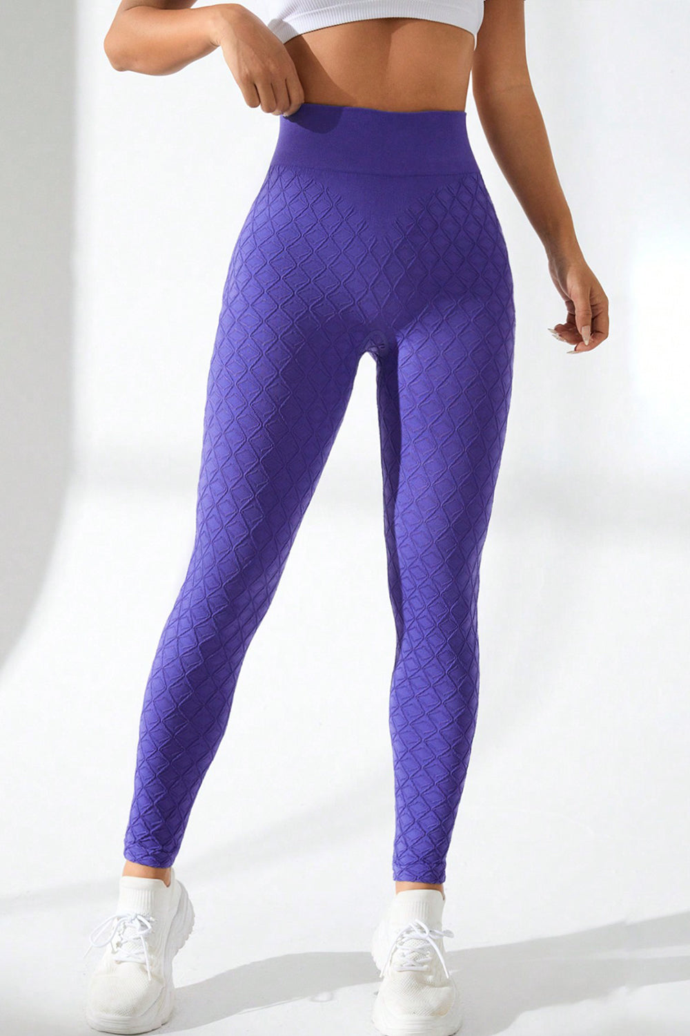 High Waist Active Leggings- Iris Purple