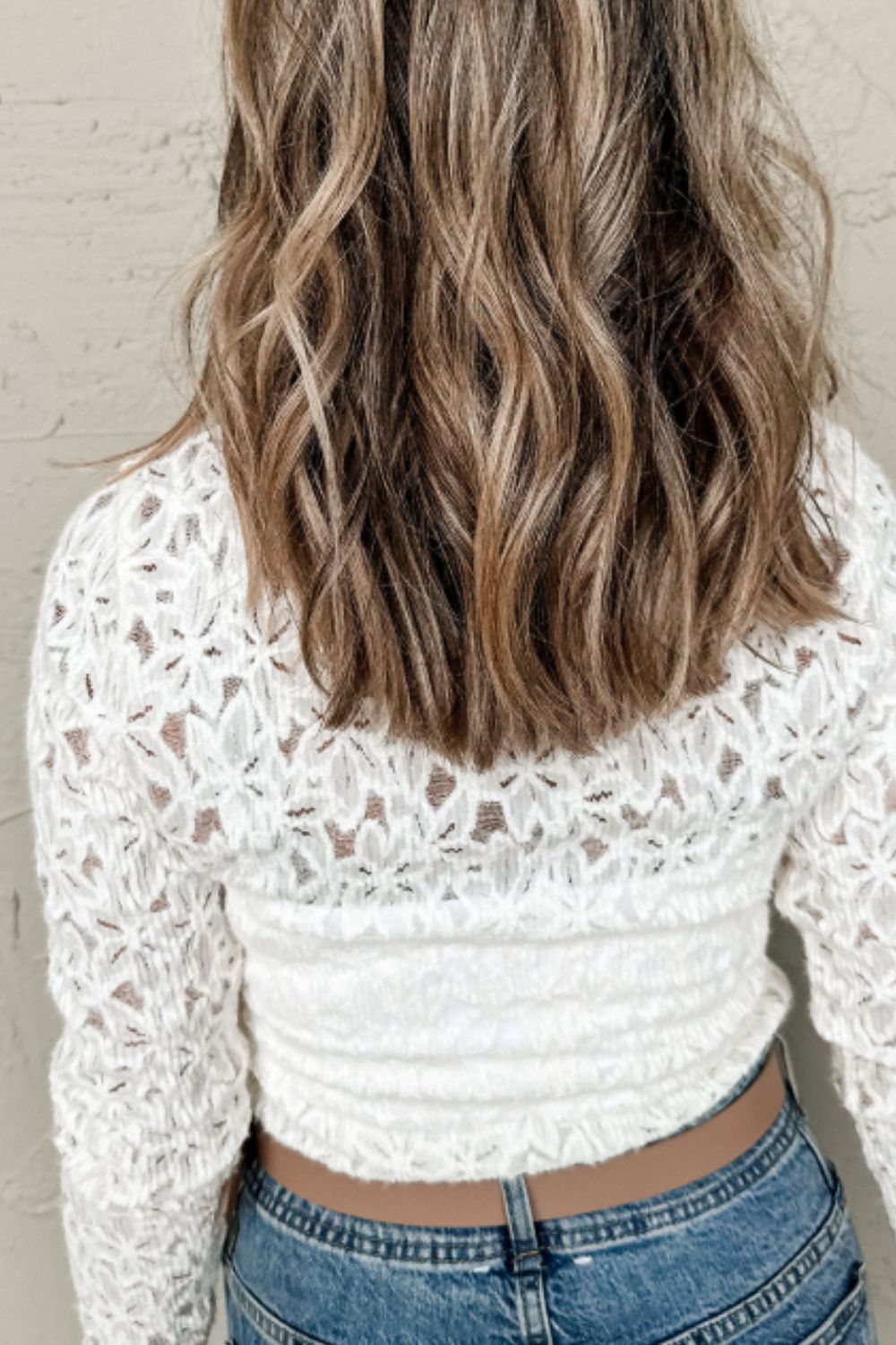 Floral Lace Top- White