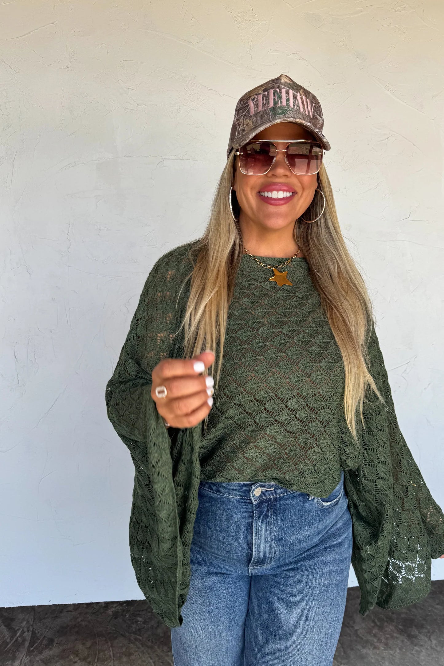 Free Spirit Top- Olive BB323