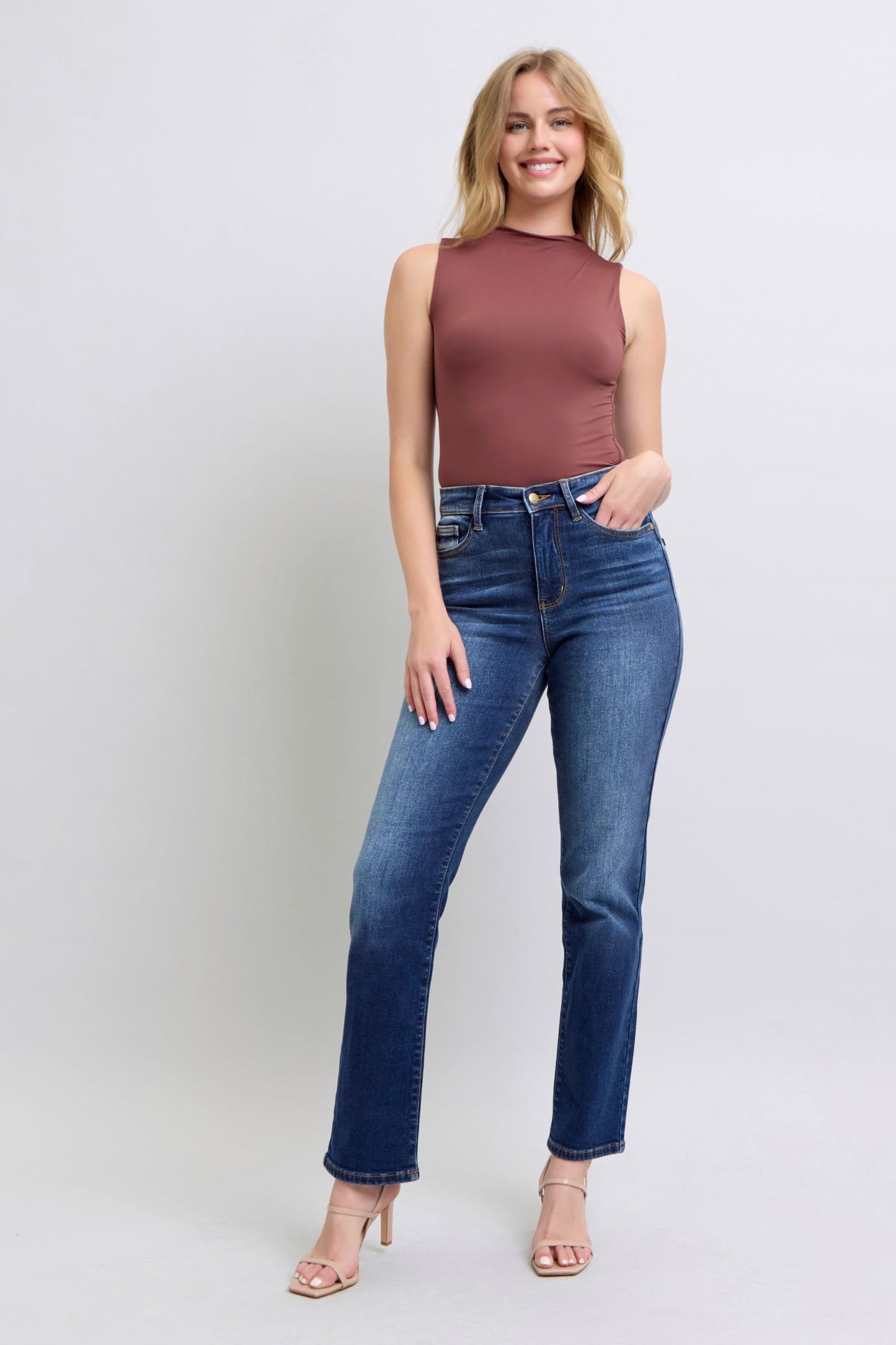 The Juliette- Judy Blue Straight Leg Jeans