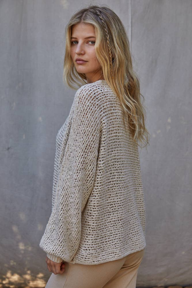 Canyon River Knit Top- Natural