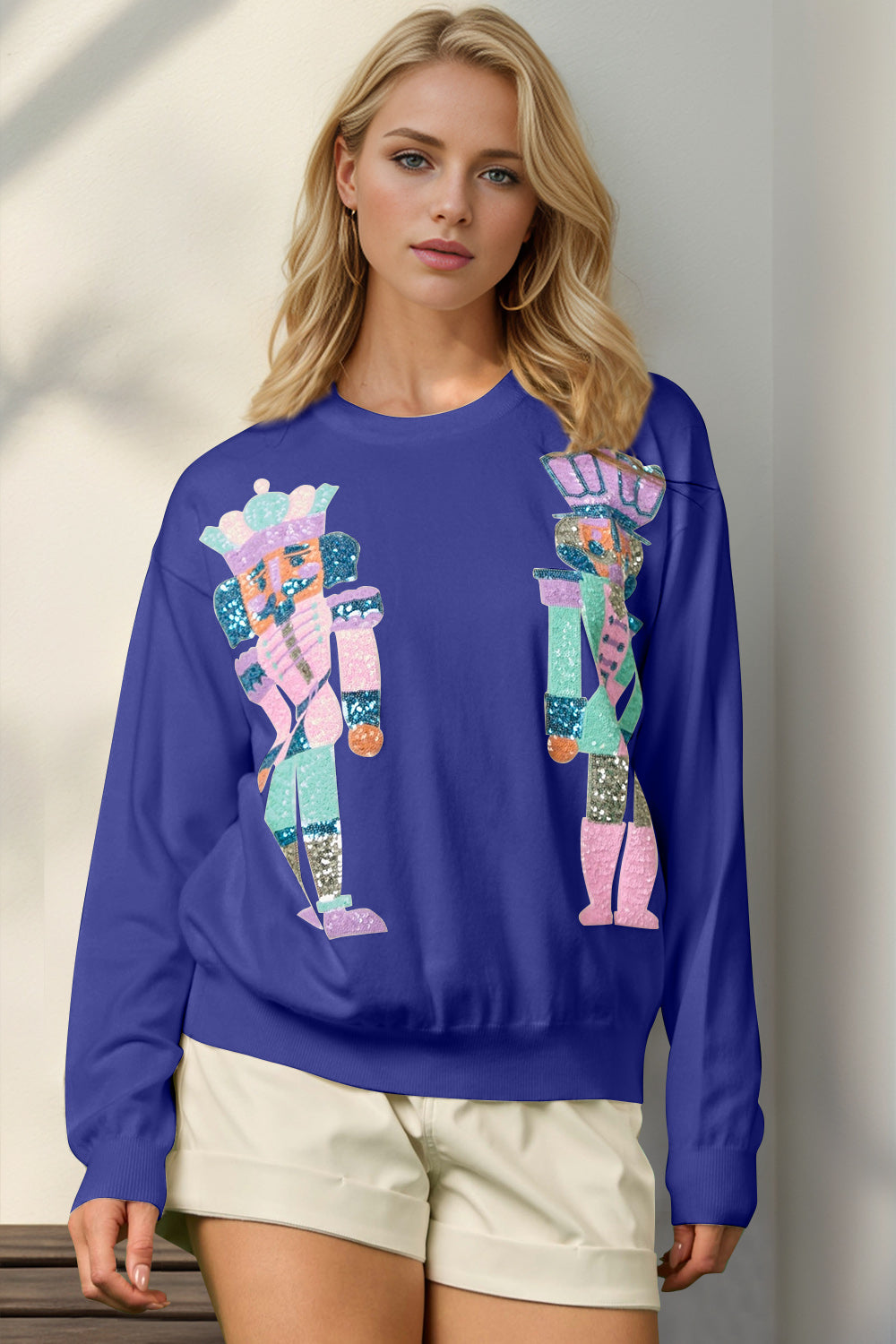 3 Colors- Sequin Nutcracker Sweater