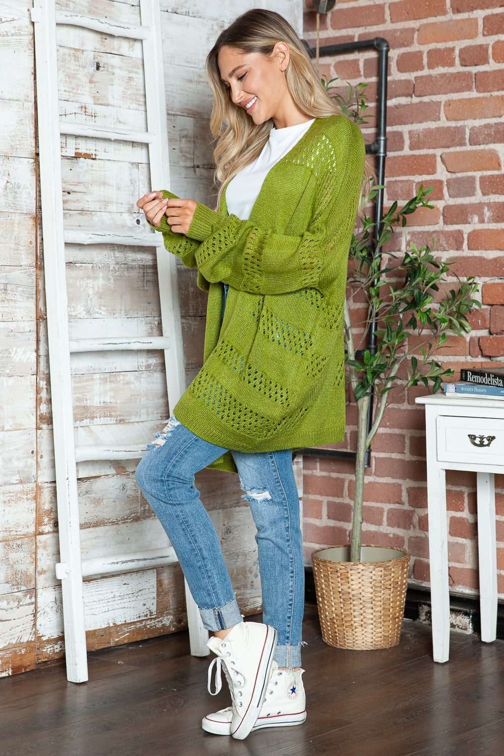 Openwork Long Sleeve Cardigan- 6 Colors (Matcha, Black, Lavender, Sand, Cloudy Blue, Cream)