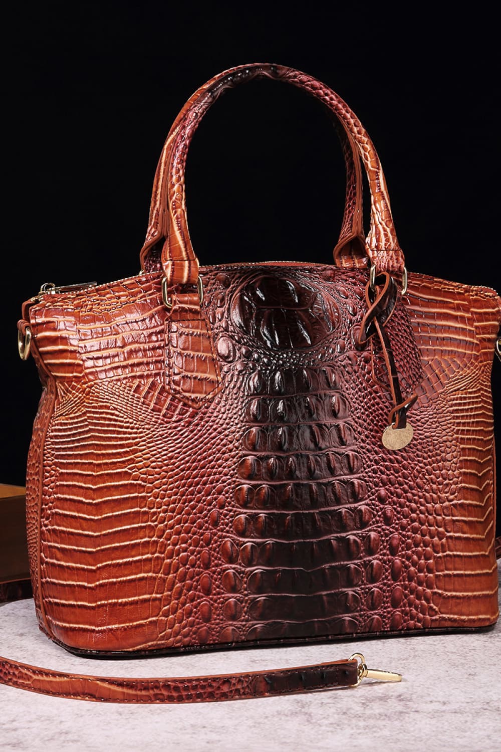 Ombre Vegan Leather Handbag - 9 Colors