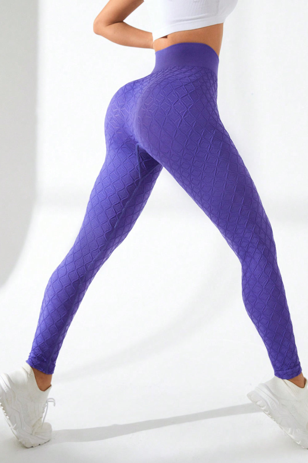 High Waist Active Leggings- Iris Purple