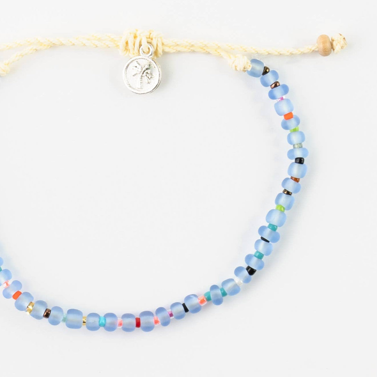 Masceti Beaded Anklet- Pale blue