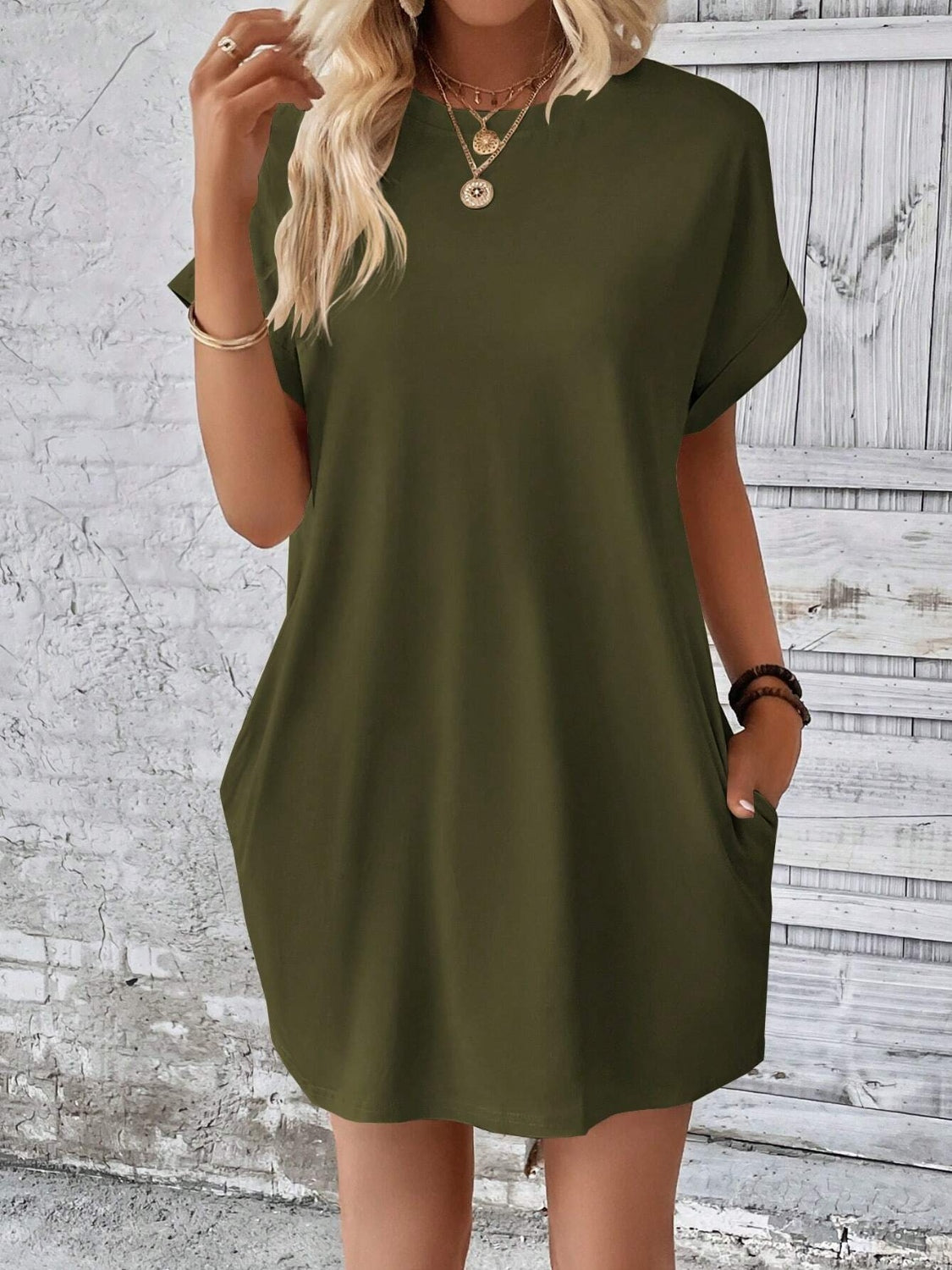 Cuteness Calling Mini Dress- 8 Colors (Black, Tan, Camel, Orange, Lavender, Dark Green, White, Army Green)