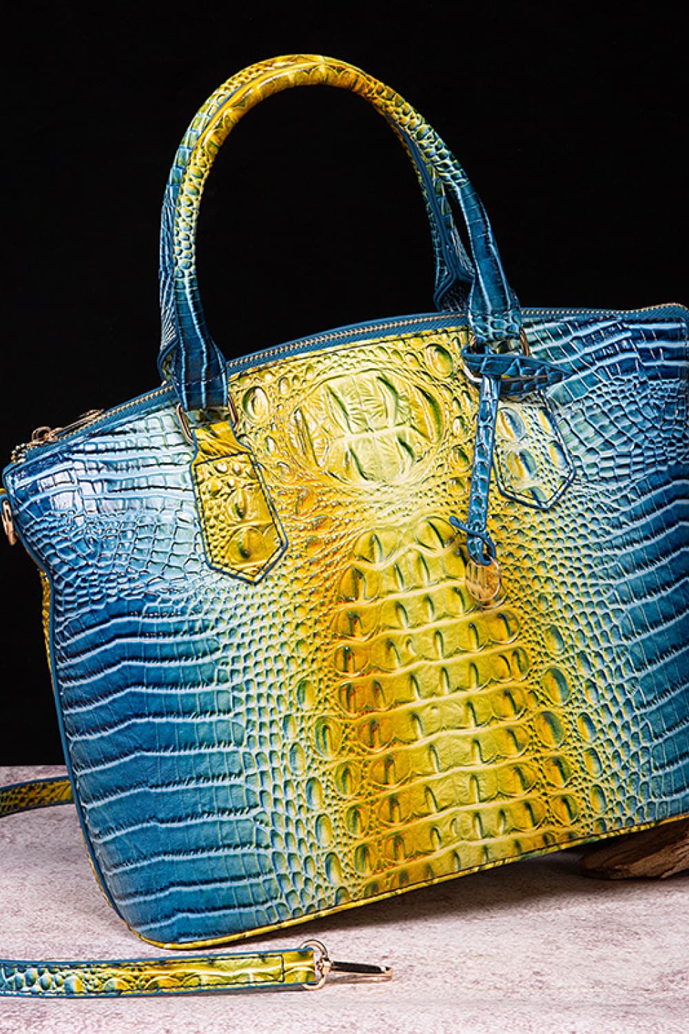Ombre Vegan Leather Handbag - 9 Colors