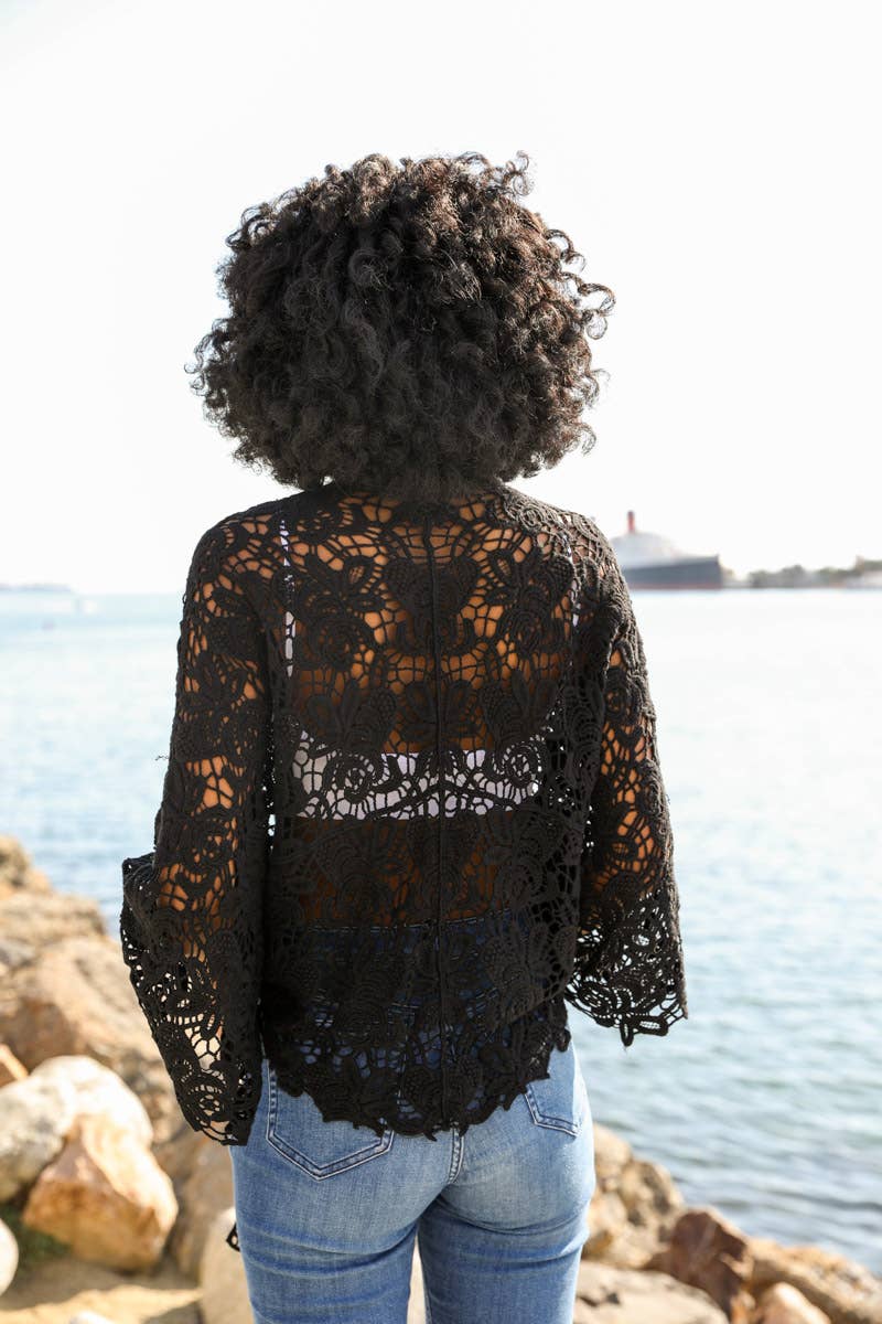 Summer Crochet Floral Petal Kimono Wrap ☀️: Mocha