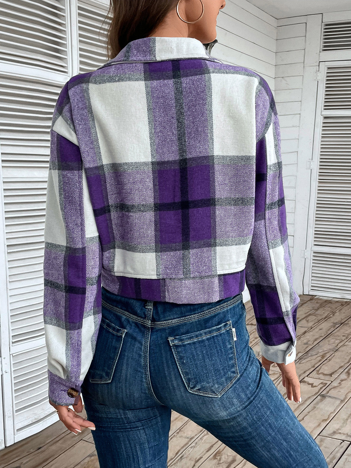 Perfect Masterpiece Cropped Jacket- Purple