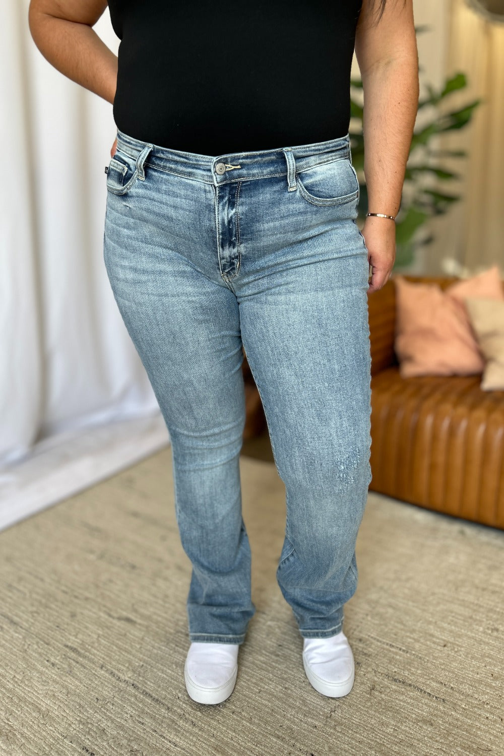 The Madison- Medium Rise Bootcut Judy Blue Jeans