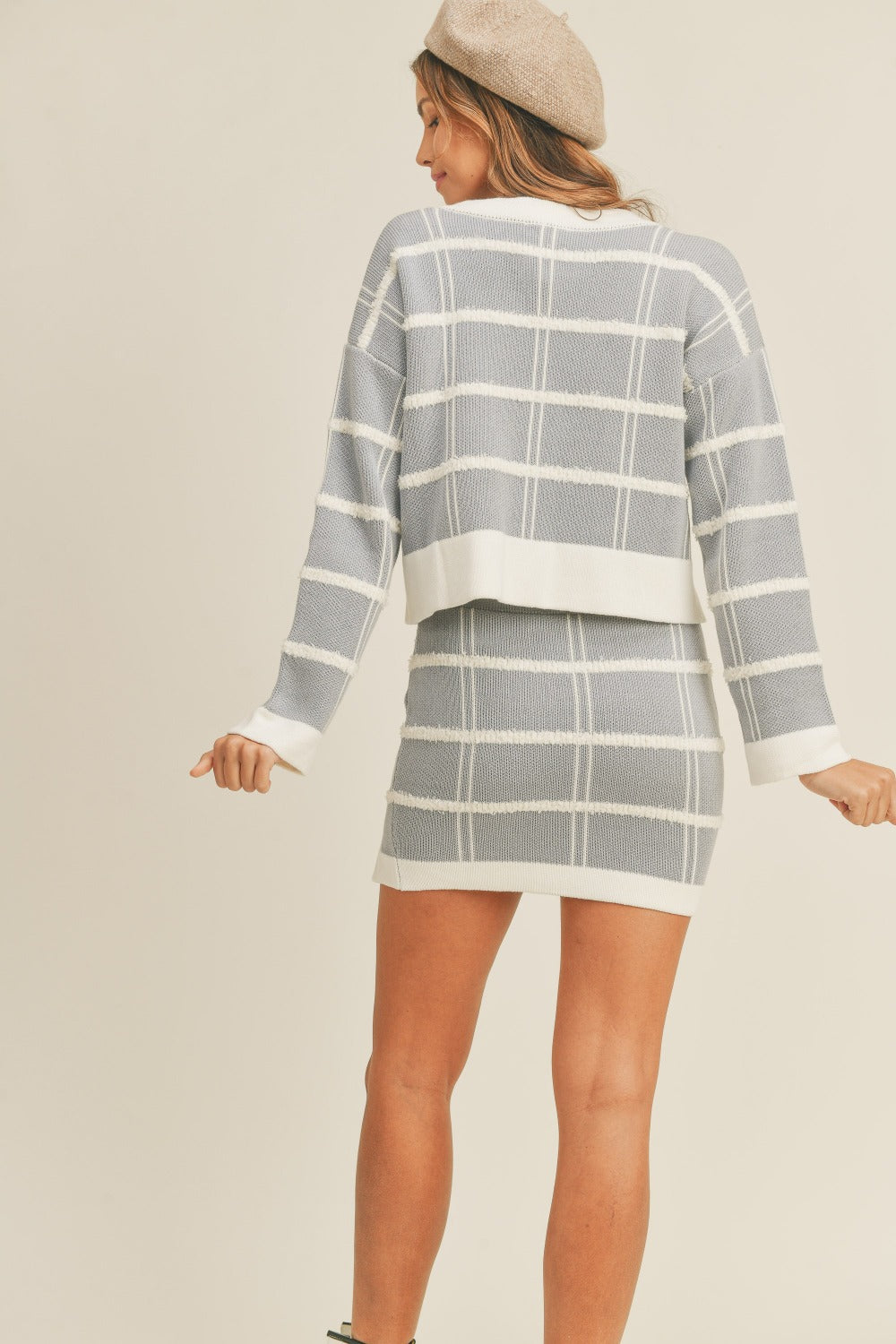 Werk It Sweater Cardigan & Skirt Set