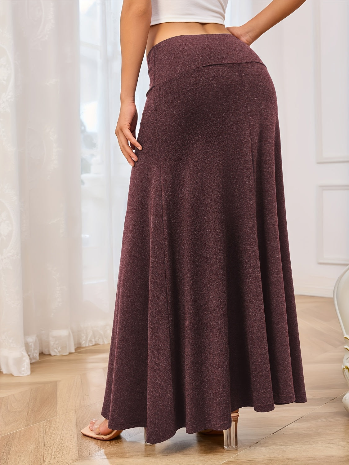 Basic Babe Maxi Skirt- 5 Colors (Dark Grey, Burgundy, Army Green, Black, Lilac)