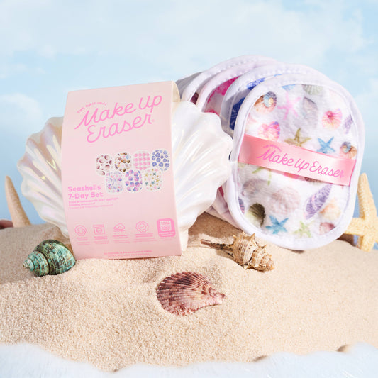 7pc Makeup Cloth Gift Set & Seashell Case