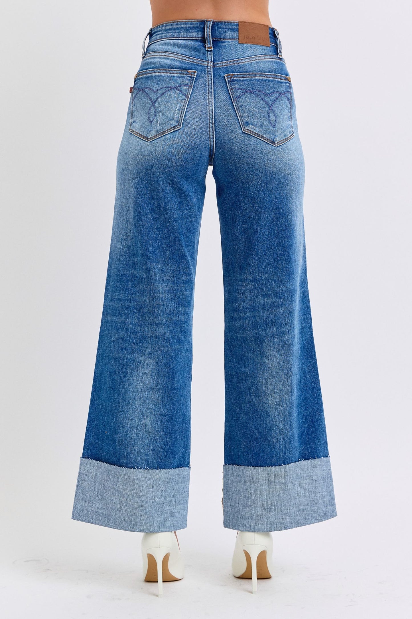 The Ellie- Judy Blue Wide Leg Jeans