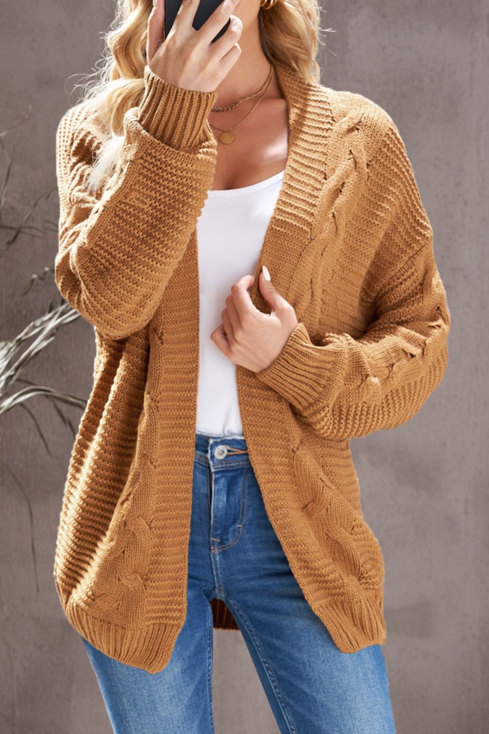 Cable-Knit Cardi