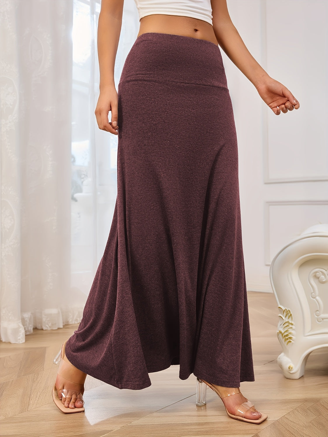 Basic Babe Maxi Skirt- 5 Colors (Dark Grey, Burgundy, Army Green, Black, Lilac)