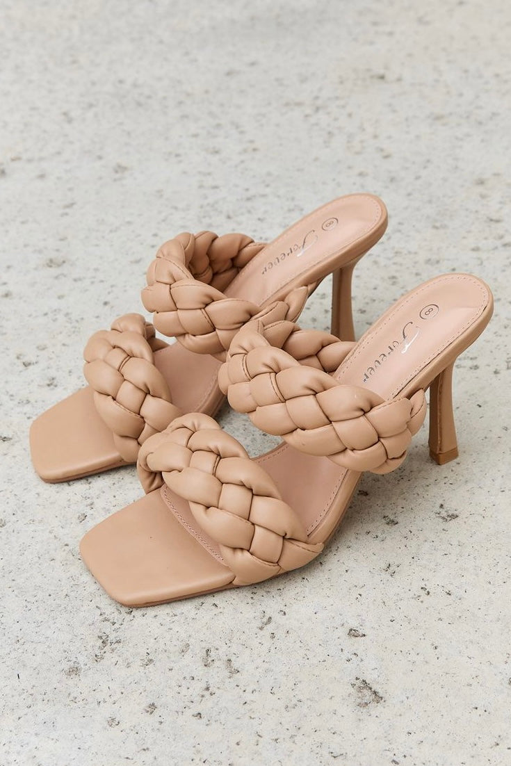 A Night Out Double Braided Strap Heels