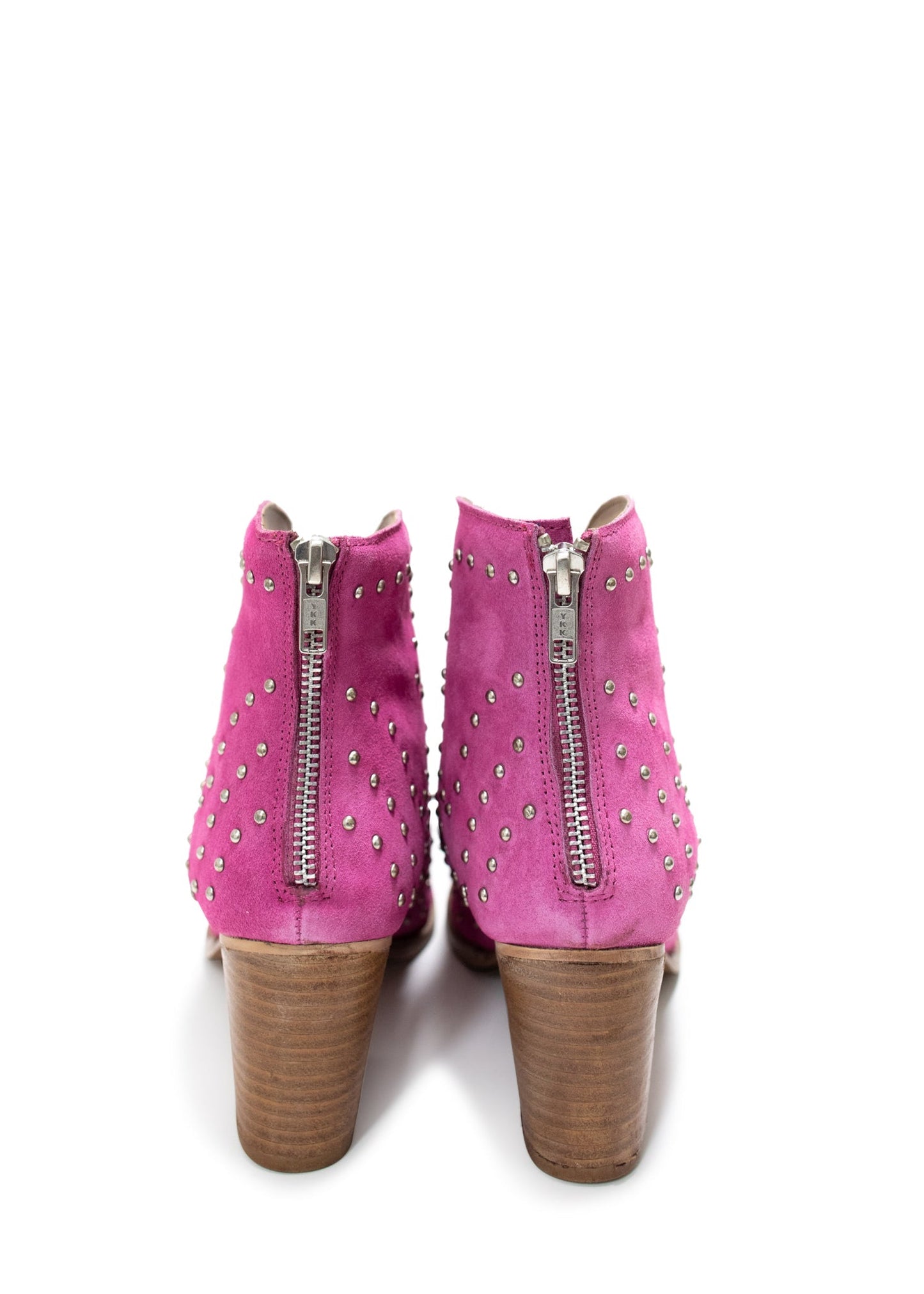 6.5 - Magenta Twilight Studded Heeled Ankle Boot