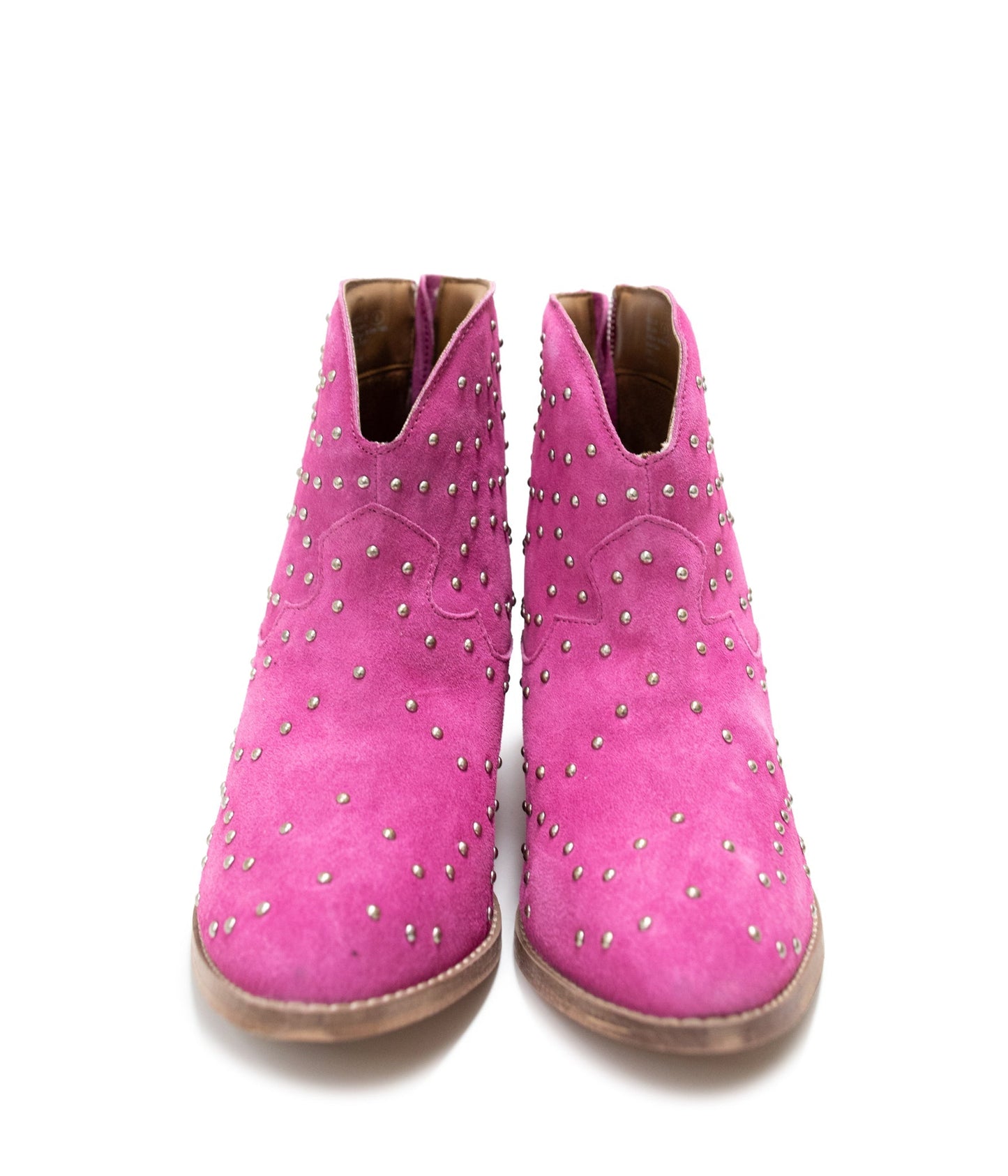 6.5 - Magenta Twilight Studded Heeled Ankle Boot