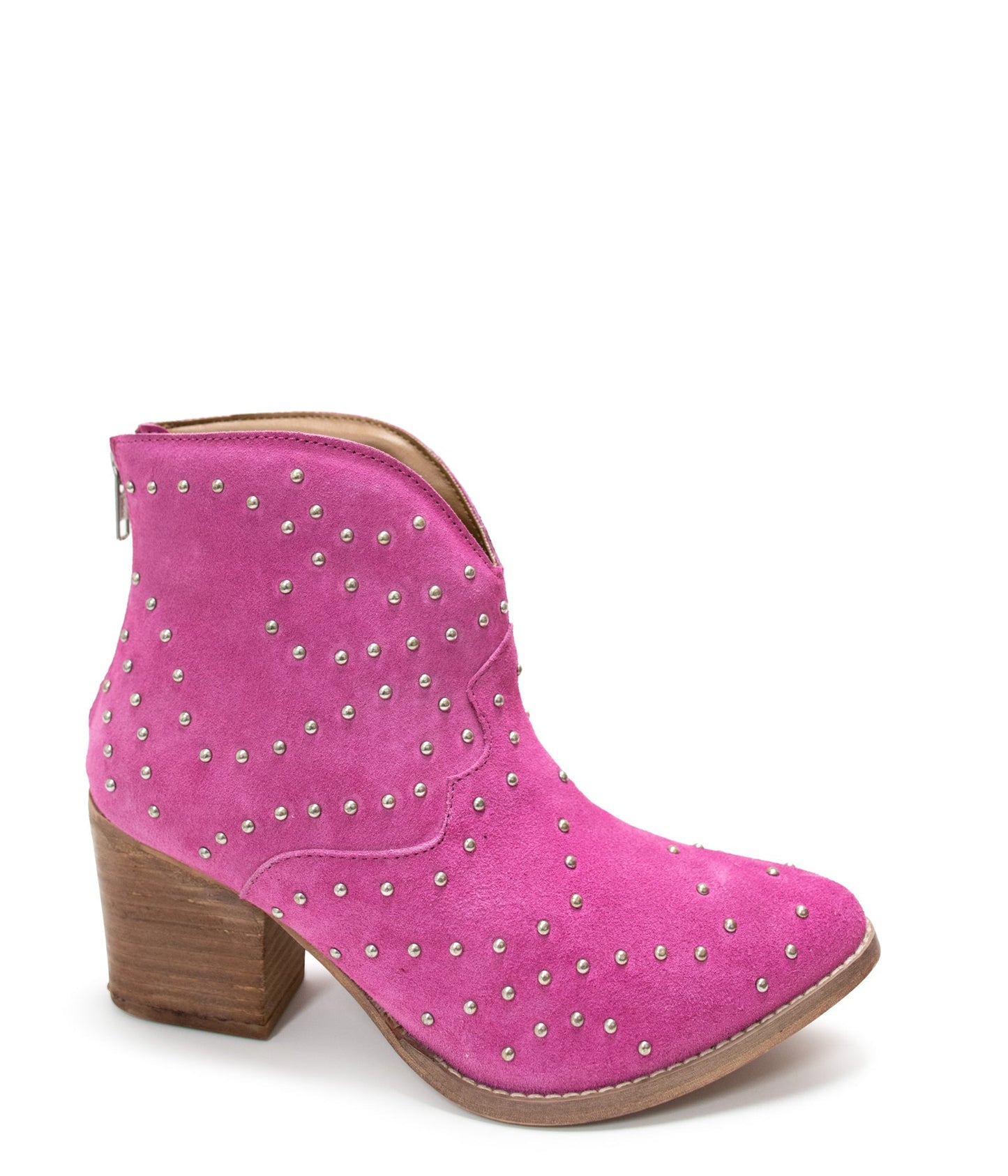 6.5 - Magenta Twilight Studded Heeled Ankle Boot