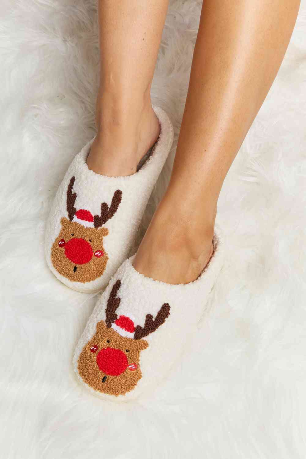 Rudolph Slippers- 2 Colors (Red, Green)