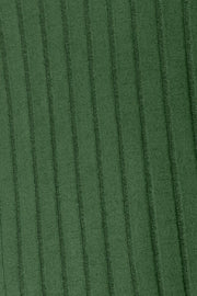 Ribbed Round Neck Slit Knit Top (Peacock, Black, Navy, Brick, Green)
