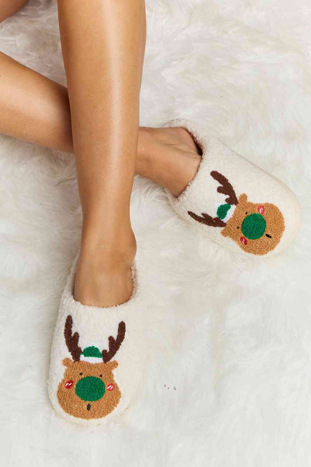 Rudolph Slippers- 2 Colors (Red, Green)